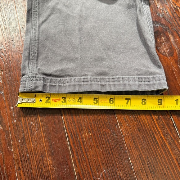 Duluth Trading Pants Men 36x30 Gray Flex Fire Hose Foreman Canvas Relaxed Fit - Picture 6 of 15